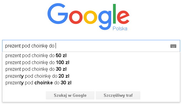 Google autouzupełnianie