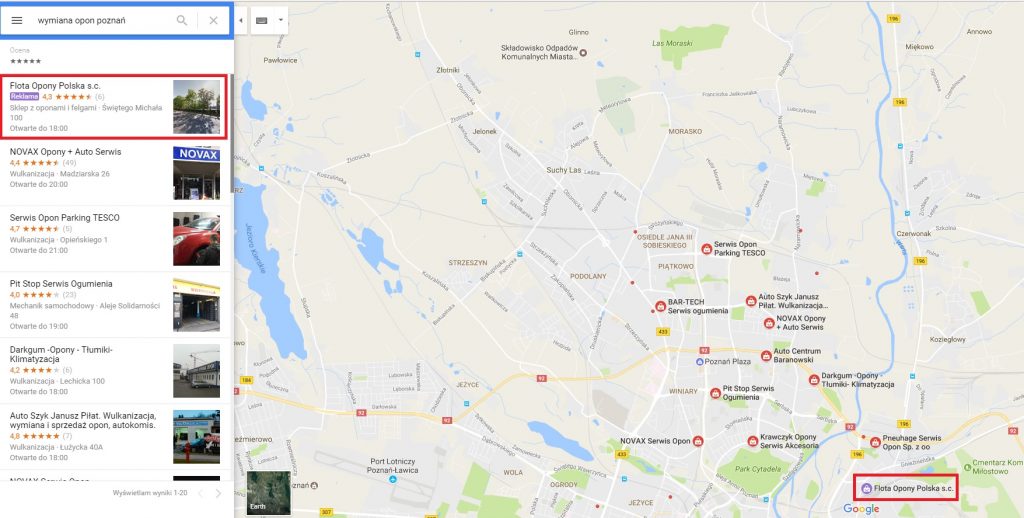 reklama w google maps