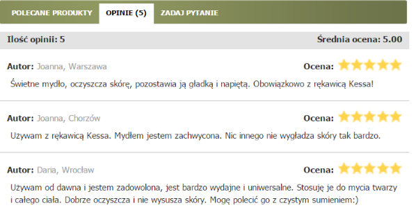 Opinie o produktach