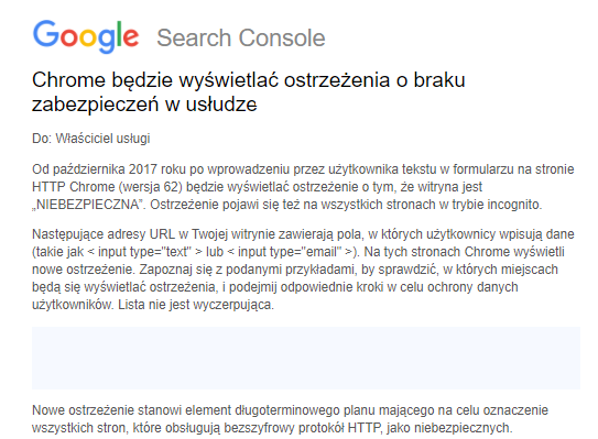 Komunikat Google