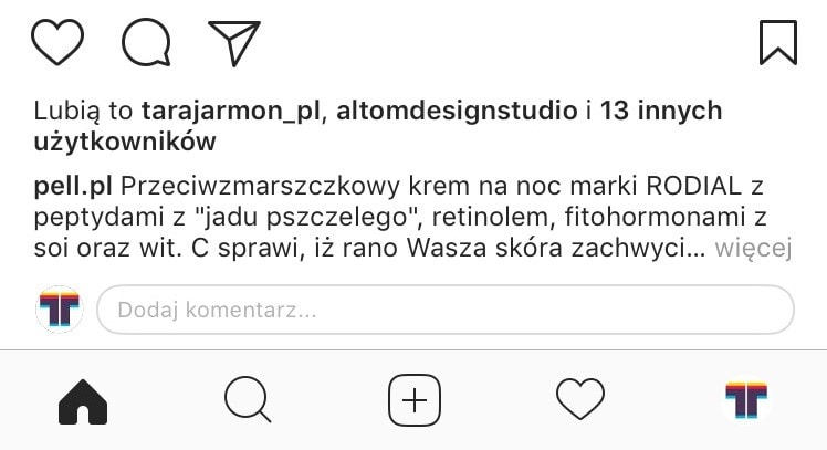dodawanie komentarzy IG