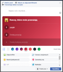 Listy na Facebooku