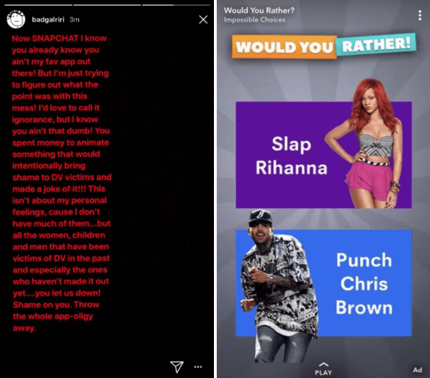 Rihanna vs Snapchat